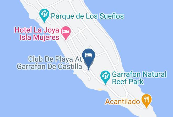 Isla Mujeres - Garrafon De Castilla Maps