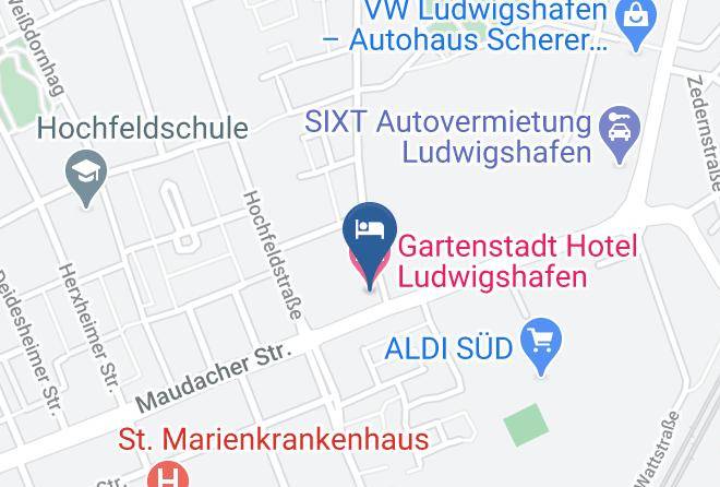 Ludwigshafen Am Rhein - Gartenstadt Hotel Ludwigshafen Maps