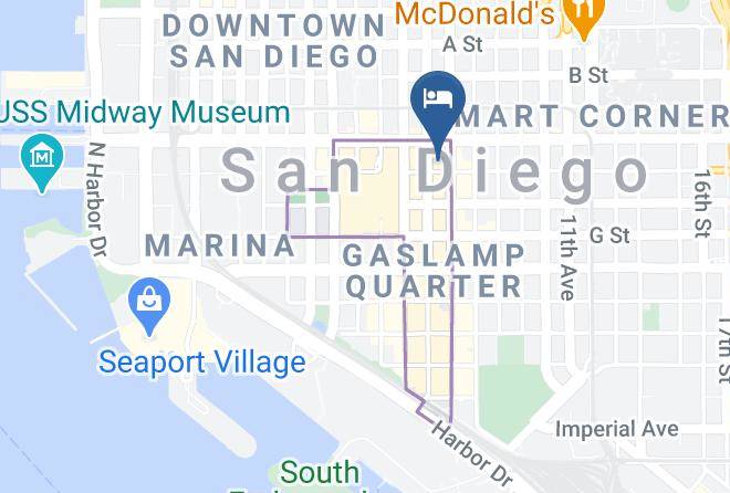 San Diego - Gaslamp Plaza Suites Maps