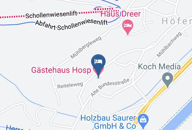 Reutte - Gastehaus Hosp Maps
