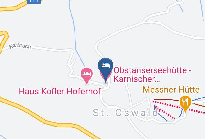 Lienz - Obstanserseehutte Karnischer Hauptkamm Pachter Bodner Heinz Maps