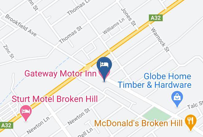 Broken Hill - Gateway Motor Inn Maps