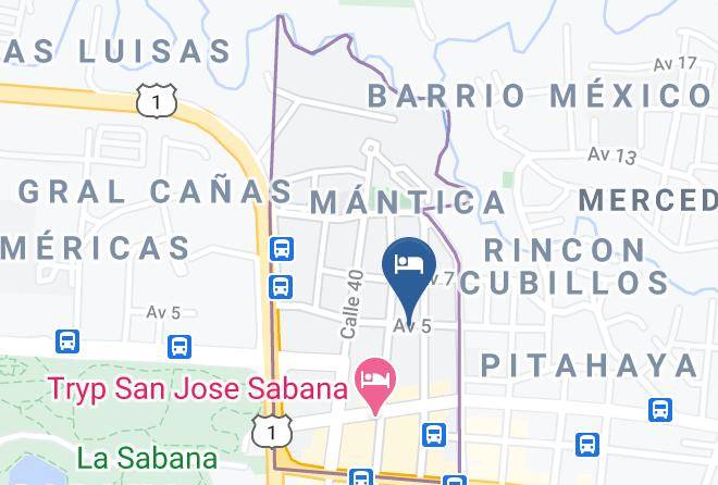 San Jose - Gaudys Eco Hotel Maps