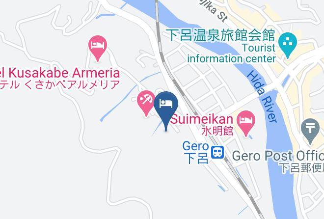 Gero City - Gero Onsen Tsurutsuru No Yu Minorisou Maps