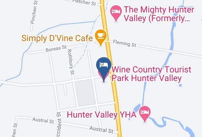 Cessnock - Wine Country Tourist Park Hunter Valley Maps