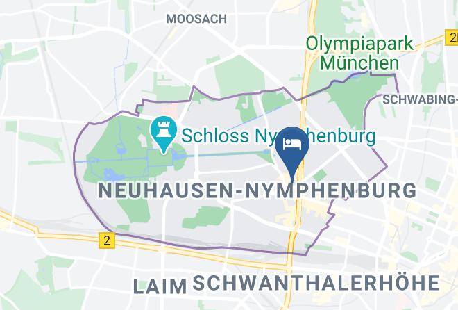 Munich District - Ghotel Hotel & Living Munchen Nymphenburg Maps