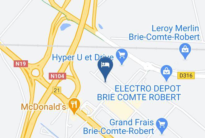 Seine Et Marne - Gie Des Hotels Ibis Budget Et Hotelf1 Maps