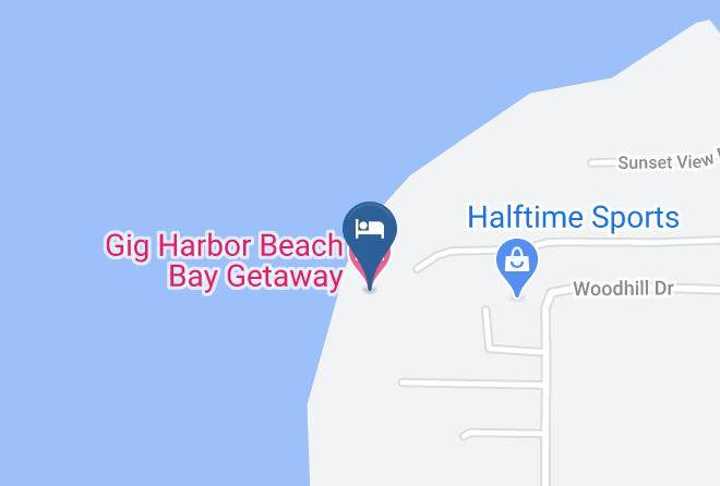 Gig Harbor Beach Bay Getaway Harita - Washington - Pierce