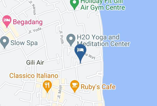 North Lombok Regency - Gili Air Bungalows Maps