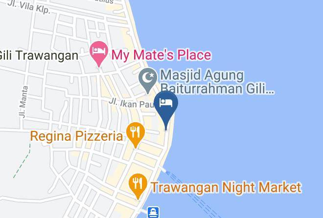 North Lombok Regency - Gili Beach Bum Hotel Maps