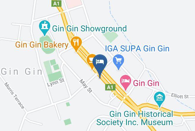 Gin Gin Central Motel Map