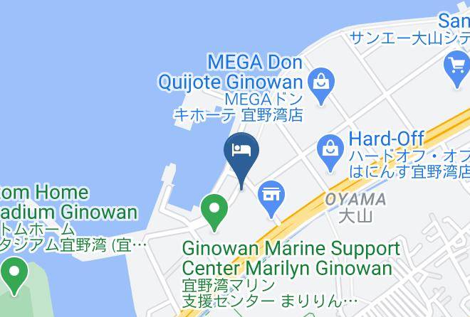 Ginowan City - Ginowan Crystal Hotel Maps