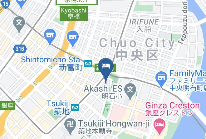 Ginza Capital Hotel Akane Map