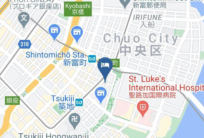 Chuo Ward - Ginza Capital Hotel Moegi Maps