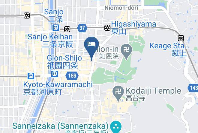 Kyoto City Higashiyama Ward - Gion Fukuzumi Ryokan Maps