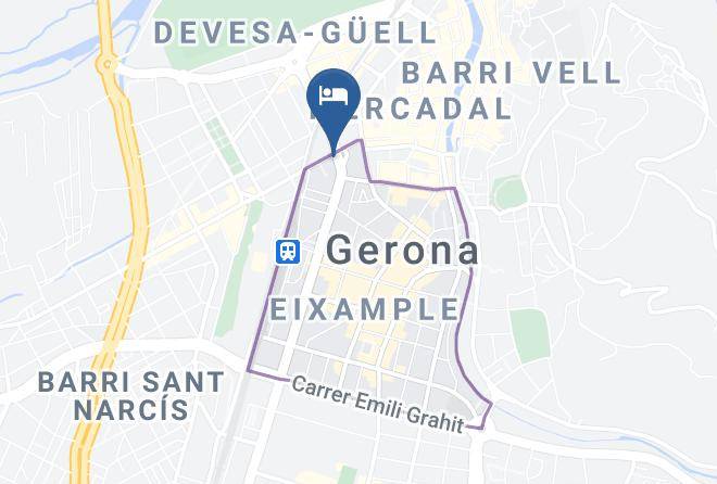 Girona Central Suites Map