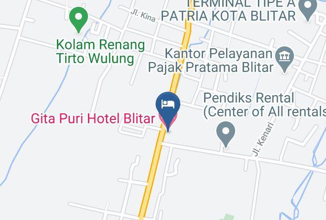 Kota Blitar - Gita Puri Hotel Blitar Maps