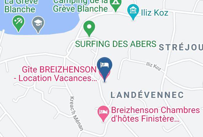 Finistere - Gite Breizhenson Location Vacances Avec Spa Finistere Plouguerneau Maps