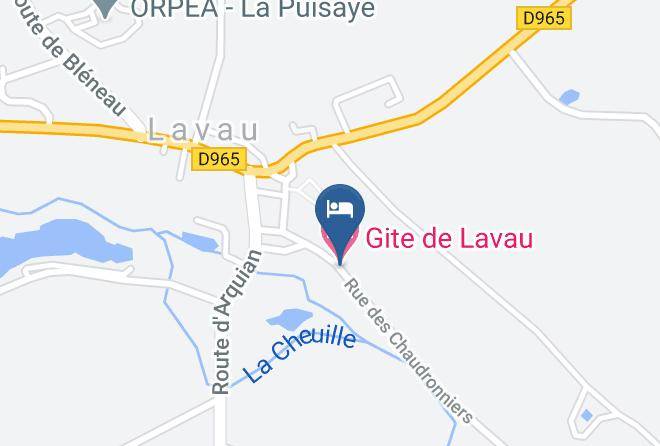 Yonne - Gite De Lavau Maps