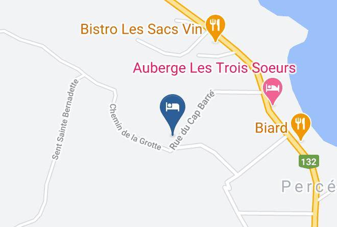 Le Rocher Perce Regional County Municipality - Gite In The Shelter Of The Wind Bed And Breakfast Maps