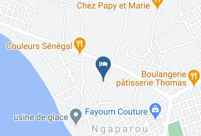 Mbour - Gite L'anacardier Maps