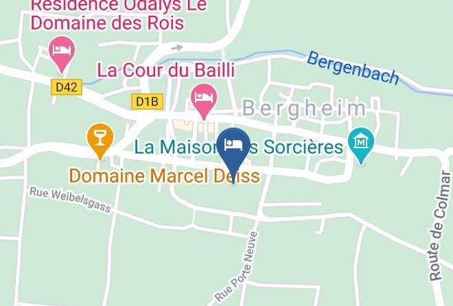 Haut Rhin - Gite La Maison Bleue A Bergheim En Alsace Maps