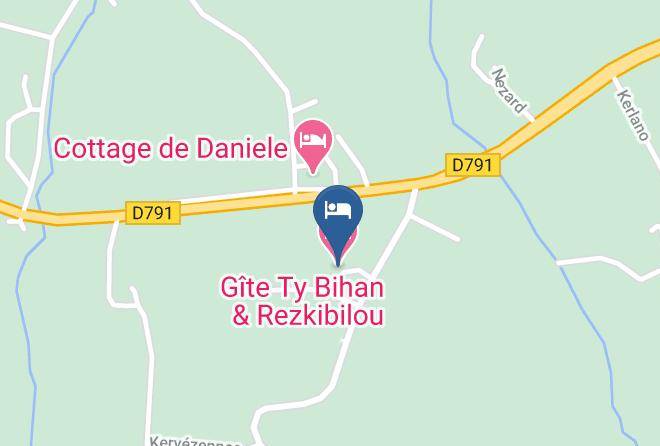 Finistere - Gite Ty Bihan & Rezkibilou Maps