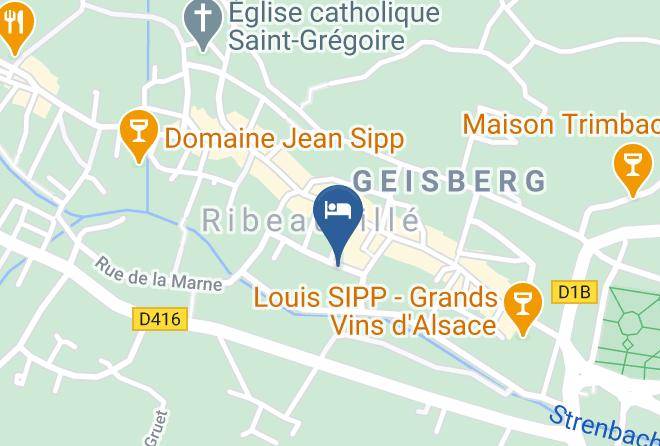 Haut Rhin - Gites De La Maison Vigneronne Au Coeur De Ribeauville Maps