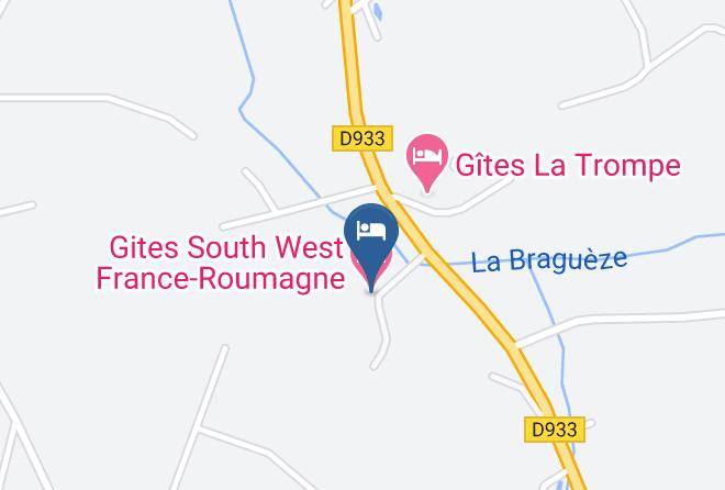 Gites South West France Roumagne Map