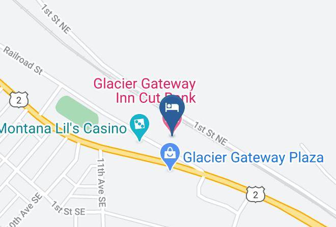 Glacier - Glacier Gateway Inn Cut Bank Maps