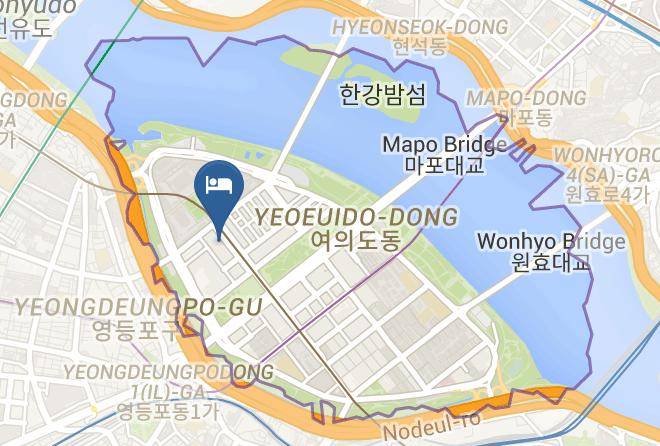 Glad Hotel Yeouido Seoul Carta Geografica - Seoul - Yeongdeungpogu