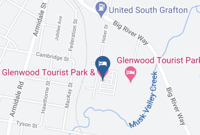 Glenwood Tourist Park & Motel Map - New South Wales - Clarence Valley