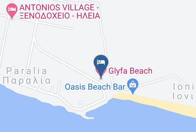 Ilia - Glyfa Beach Hotel Maps
