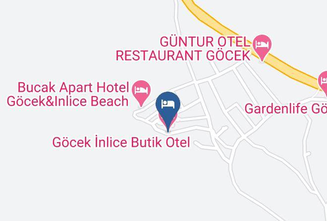 Fethiye - Gocek Inlice Butik Otel Maps