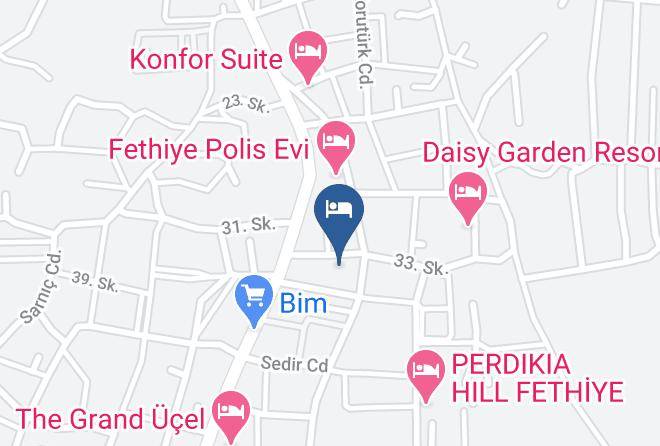 Fethiye - Gold Monami Butik Otel Maps