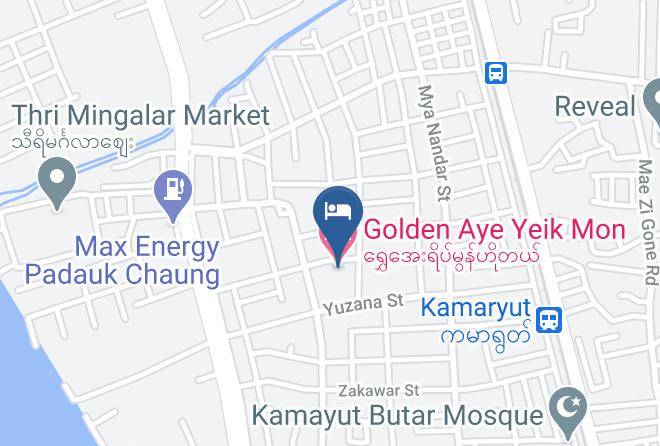 Yangon West - Golden Aye Yeik Mon Hotel Maps