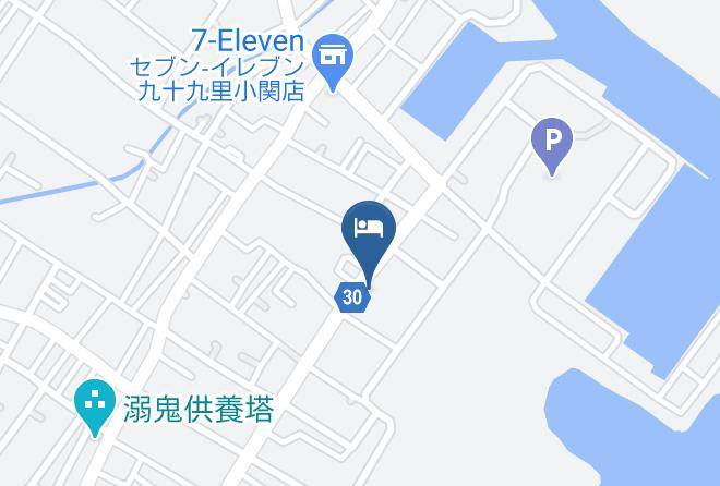 Kujukuri Townsanbu District - Golden Beach Hotel Maps