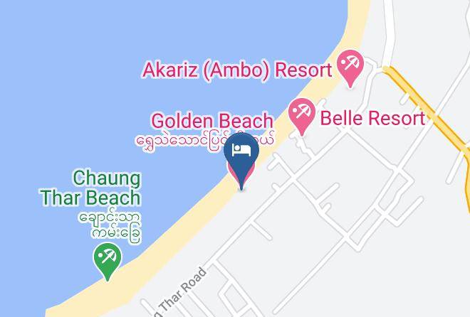 Golden Beach Hotel Map - Ayeyarwady - Pathein