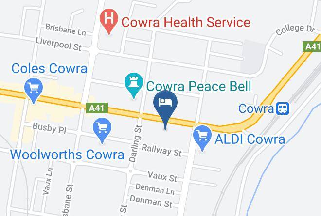 Cowra - Golden Chain Aalana Motor Inn Maps