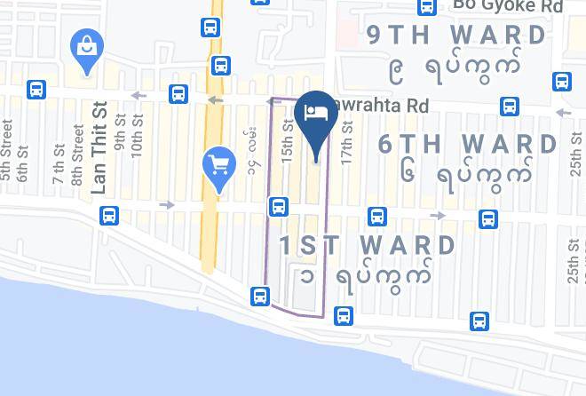 Yangon West - Golden Gate China Town Hotel Maps