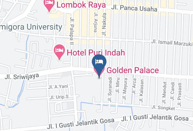 Kota Mataram - Golden Palace Hotel Maps
