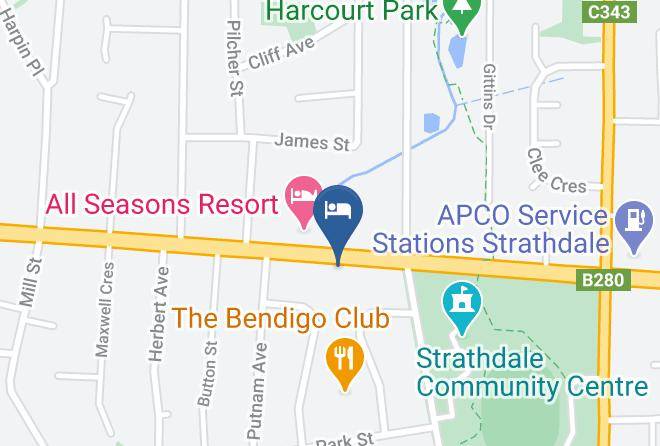 Greater Bendigo - Golden Reef Motor Inn Maps