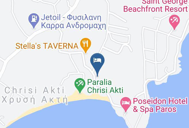 Golden Sand Paros Map