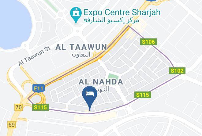 Sharjah City - Golden Sands Hotel Sharjah Maps