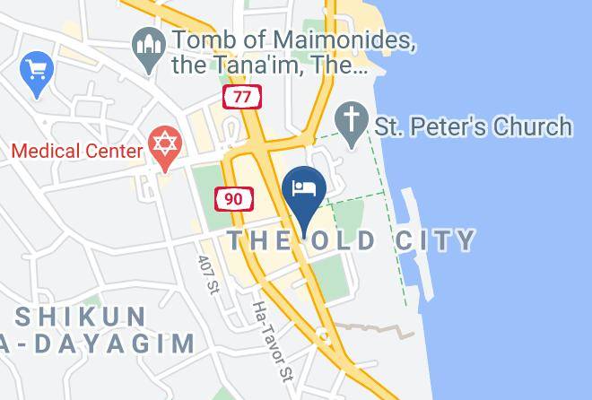 Golden Tulip Club Hotel Tiberias Map