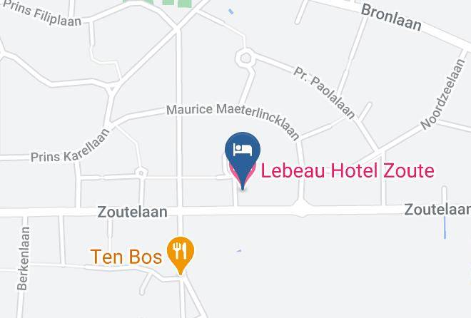 Lebeau Hotel Zoute Map