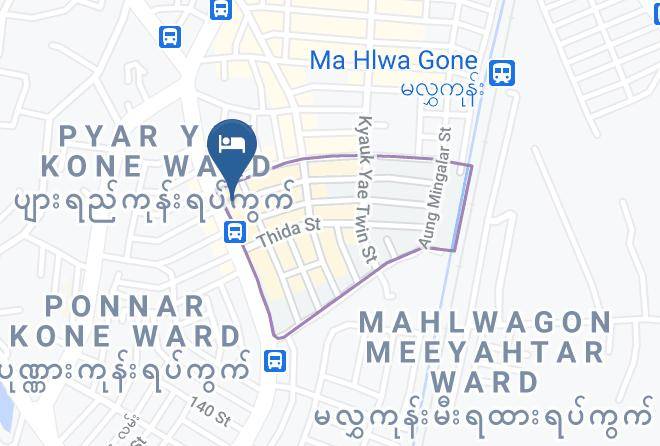 Yangon East - Good Luck Hotel Maps