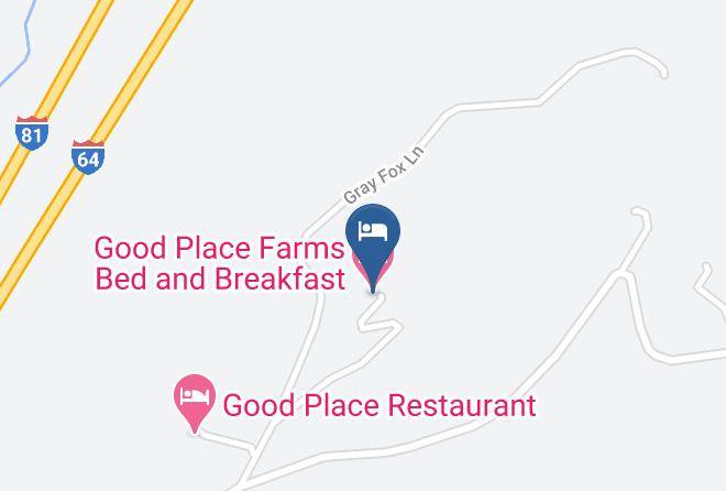 Good Place Farms Bed And Breakfast Map - Virginia - Rockbridge