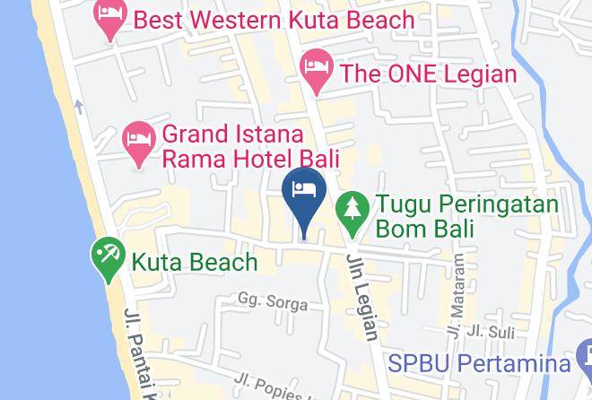 Badung Regency - Gora Beach Inn Maps