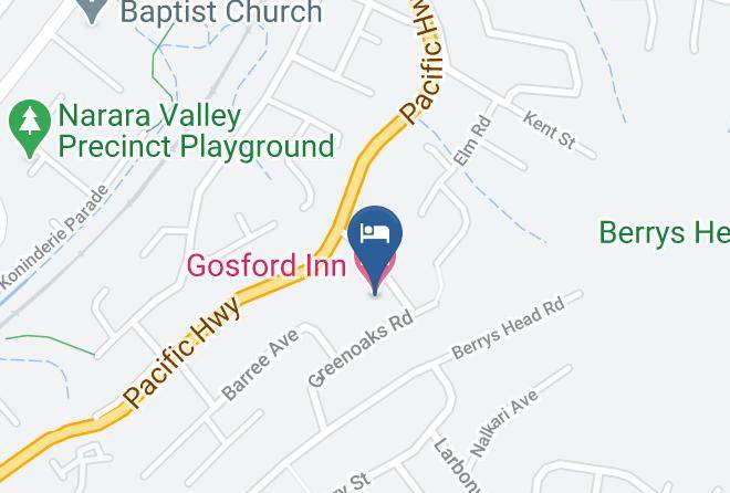 Central Coast - Gosford Inn Motel Maps